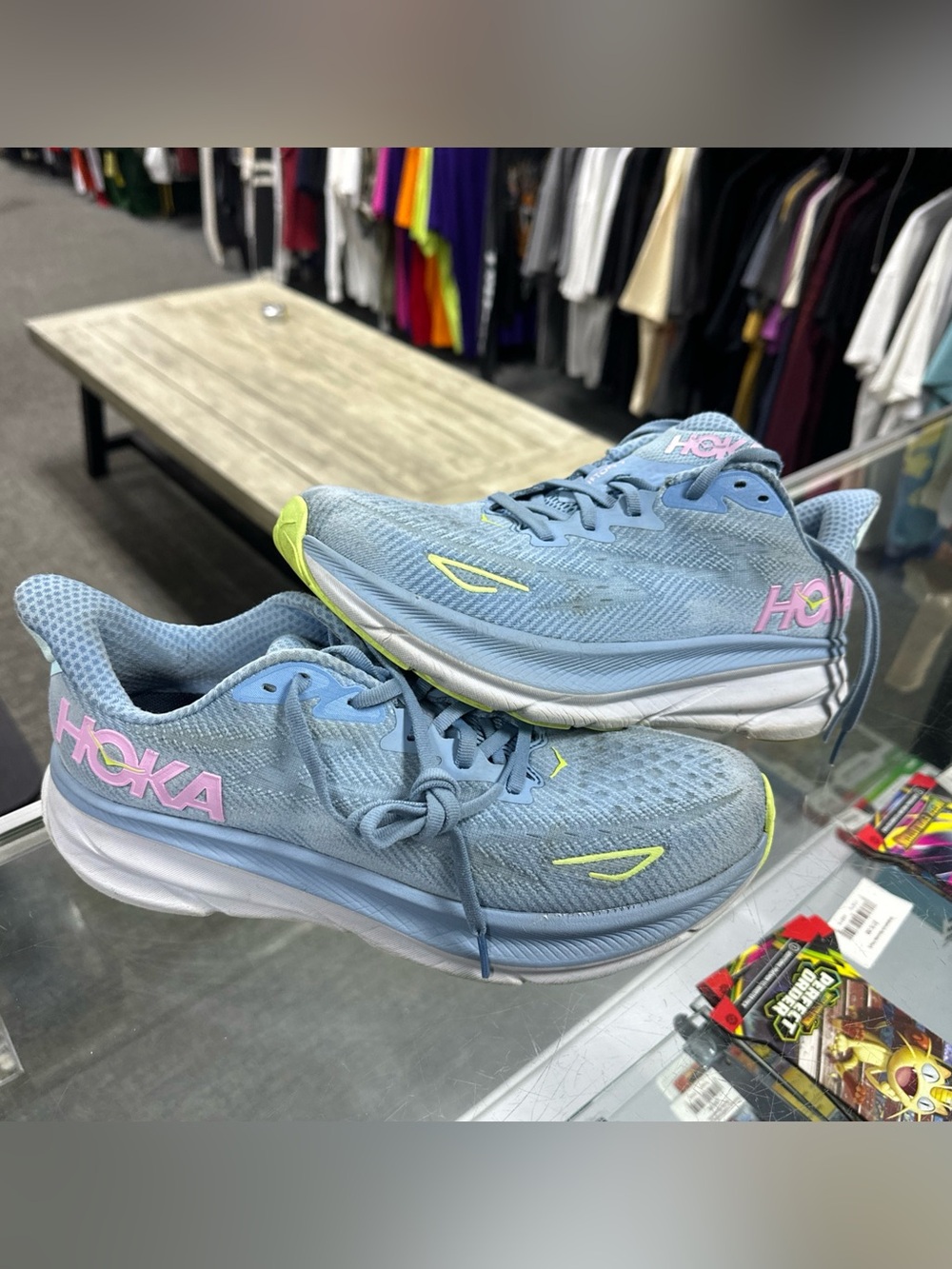 Size 10.5B - Hoka One One HOKA Clifton 9 Gull Sea Ice W Gym Running Hiking Walk
